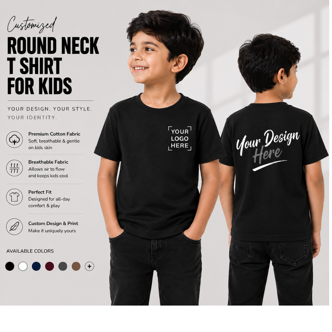 Customised Round Neck T-Shirt for Kids
