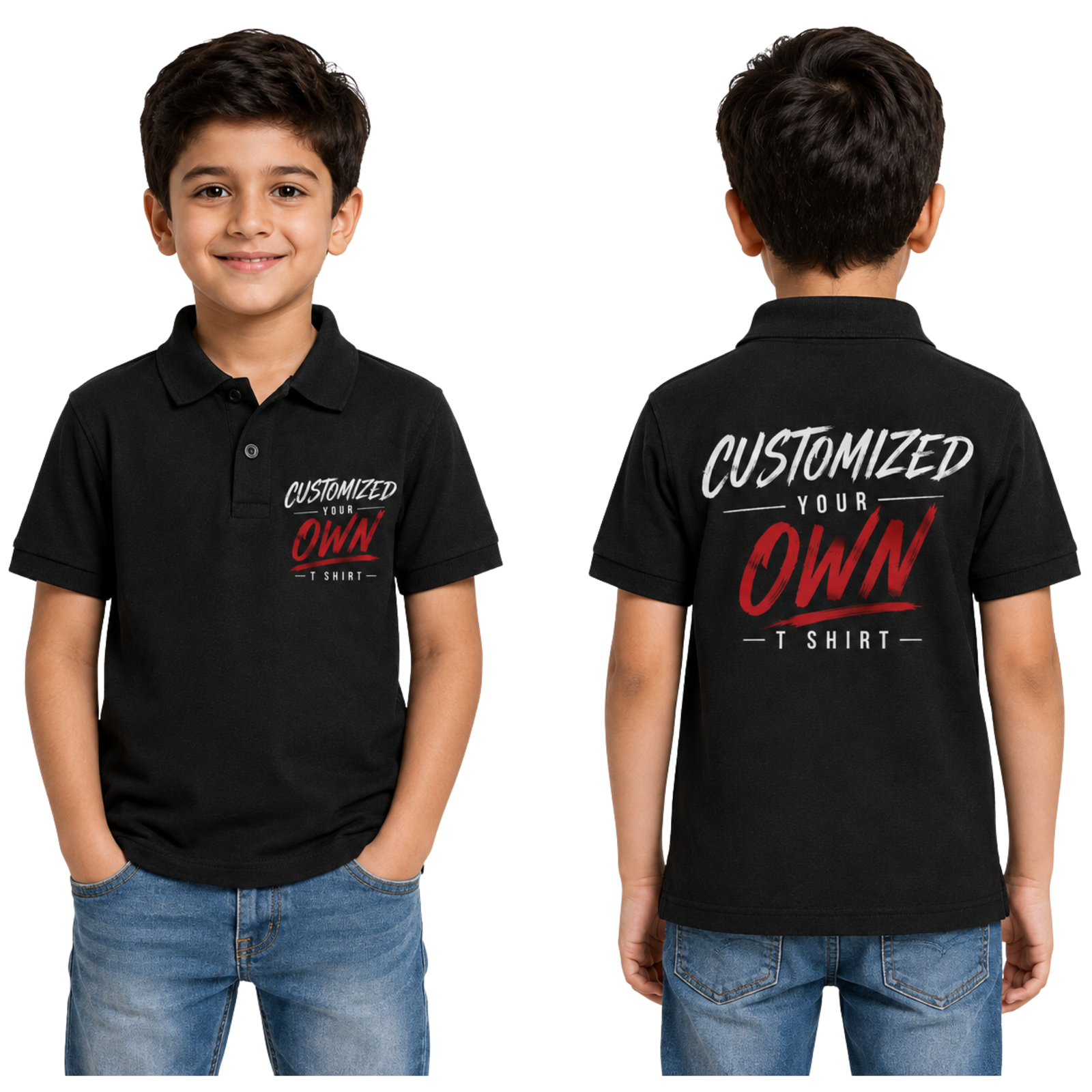 Customised Cotton Polo T-Shirt for Kids