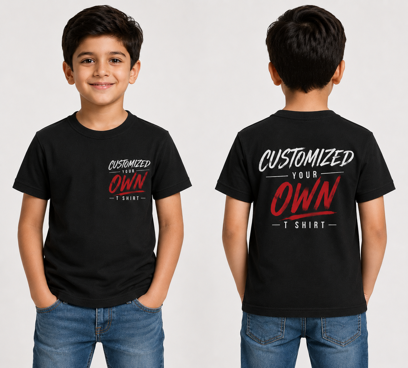 Customized Roundneck T Shirt for Kids